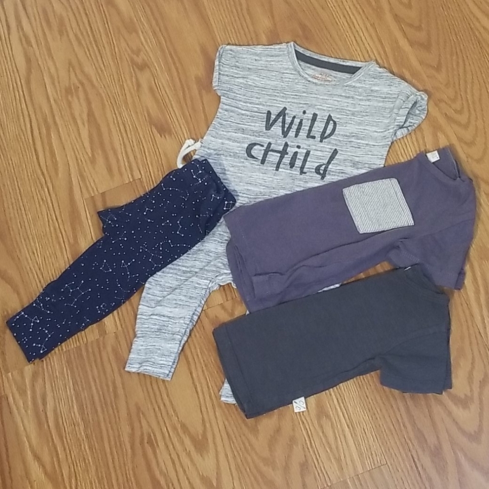 Childhoods‎ legging, 2 tops, romper